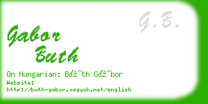 gabor buth business card